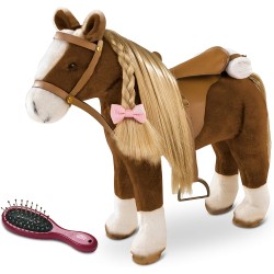Cheval brun à coiffer avec...