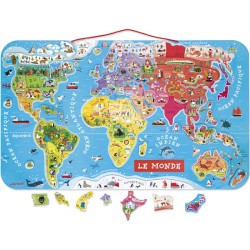 Carte du monde magnétique