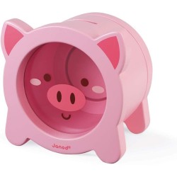 Tirelire en bois cochon